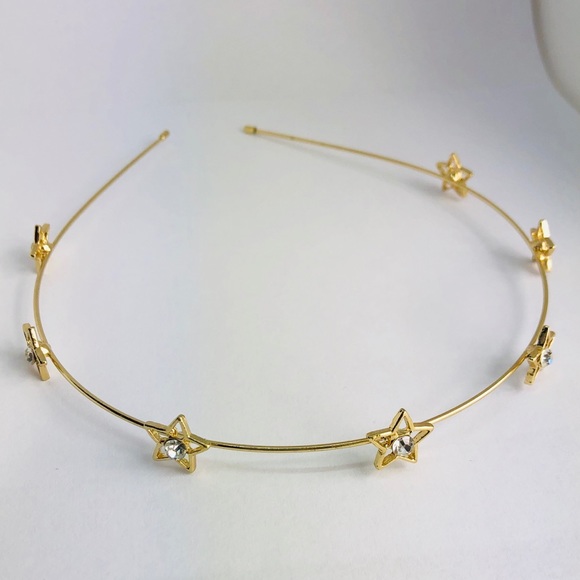 Kate Stylist Accessories - ❤️HP❤️New! Rhinestones Open Gold Stars Headband